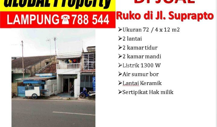 Ruko 2 lantai di jl suprapto cocok untuk usaha 1