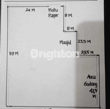 Pabrik Luas 3000m2 di Raya Sepanjang Sidoarjo  1