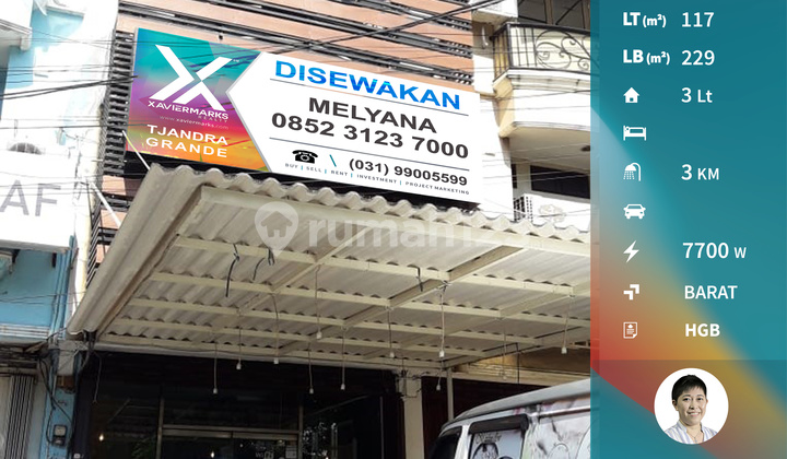 Ruko 3 Lantai Strategis, Nol Jalan Raya Ngagel Jaya