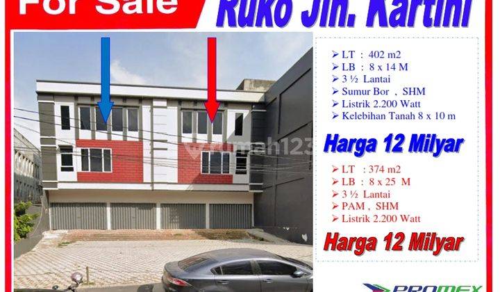 Turun Harga.. Ruko Pusat Kota Bandar Lampung Jln. Kartini , Tanjung Karang  1