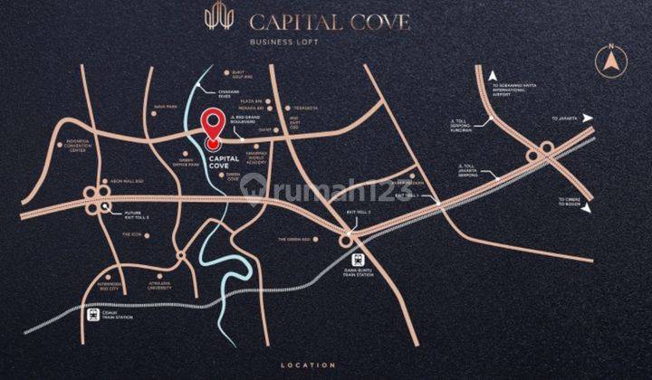 Gedung capital cove, depan jalan raya 2 jalur, hanya 26 unit, dekat greencove dan SWA 2