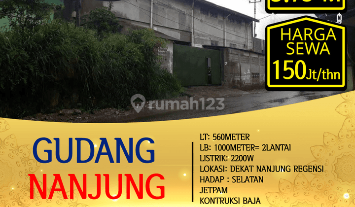 Gudang Luas Di Nanjung Luas Bangunan 1000 1