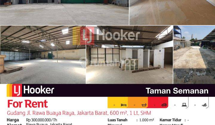 TSI/15044 (For Rent) Gudang Jl. Rawa Buaya Raya, Jakarta Barat, 600 m², 1 Lt, SHM 2