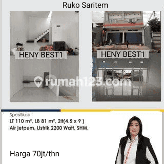 Ruko Saritem Lb 81, cocok untuk kantor !!! 1