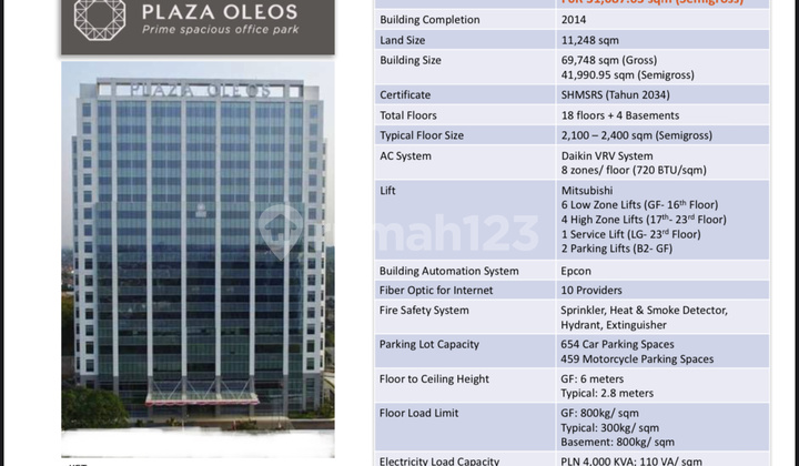 Plaza Oleos Office Building South Jakarta