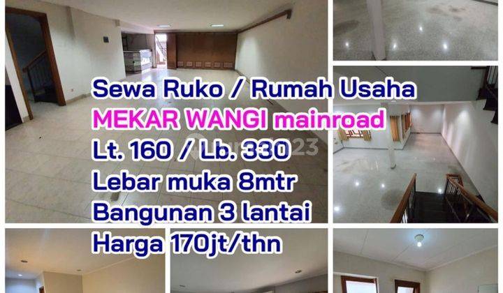 Ruko / Rumah Usaha 3 Lantai Lebar Muka 8 meter Langka di Mekar Wangi Mainroad Bandung 1