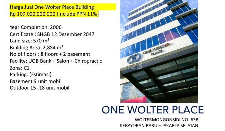 GEDUNG 8 LANTAI - ONE WOLTER PLACE BUILDING, KEBAYORAN BARU  2