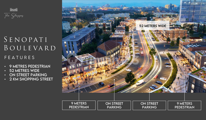 Ruko Shopping street Senopati Boulevard Shila at Sawangan