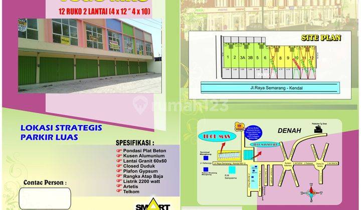 Ruko Baru 2 lantai Tugu jalan utama Semarang mangkang 1