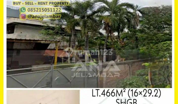 ANA* GUDANG BESAR MURAH LT. 466M² HITUNG TANAH DI JELAMBAR 1