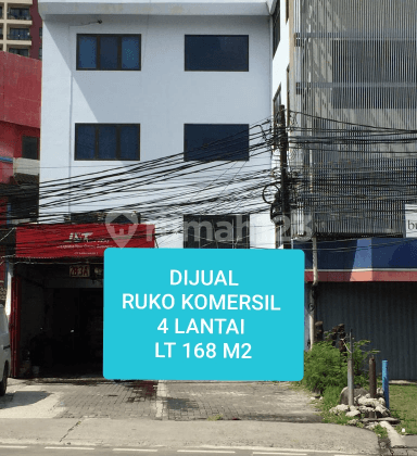 Ruko komersil 4 lantai di Sawah Besar Pasar Baru Jakarta Pusat. Lokasi bagus dan strategis, cocok untuk kantor &amp; Usaha 1