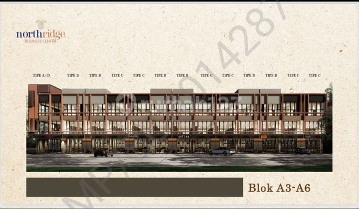 Ruko 3 lantai di zona komersil di BSD