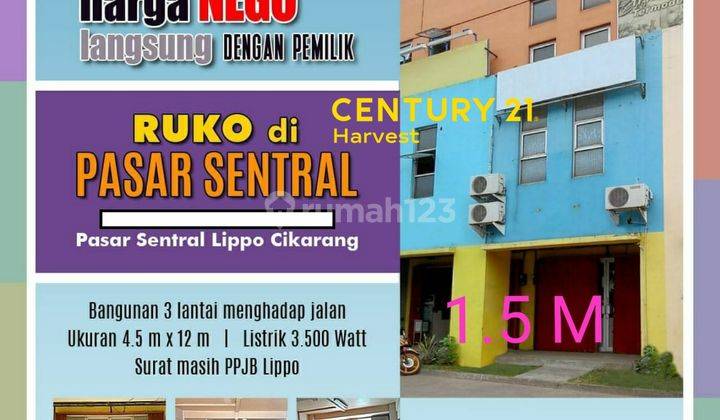 Ruko 3 Lantai Siap Pakai Di Pasar Central Lippo Cikarang  1