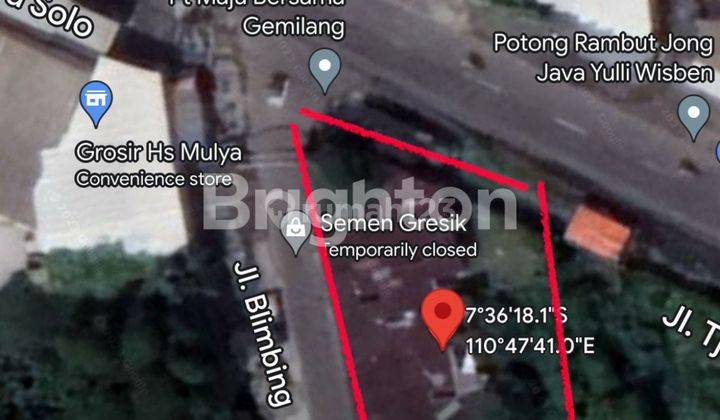 GUDANG DI SOLOBARU! LOKASI BAGUS DAN STRATEGIS! ROW JALAN 3 MOBIL PAPASAN!! AKSES TRONTON!! LEBAR DEPAN 40 METER!! ISTIMEWA 1