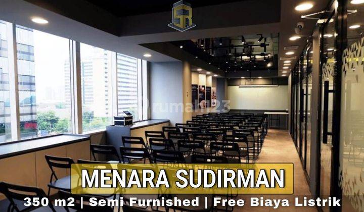 DISEWAKAN OFFICE SPACE MENARA SUDIRMAN 350m2 SEMI FURNISHED 1