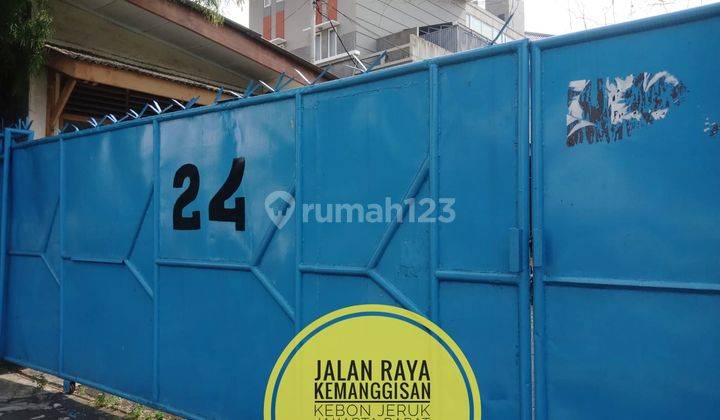 Ambil Cepat MURAH Tanah bonus bangunan Kemanggisan Raya Lt859m2 Kebon Jeruk Jakarta Barat Harga BU 2