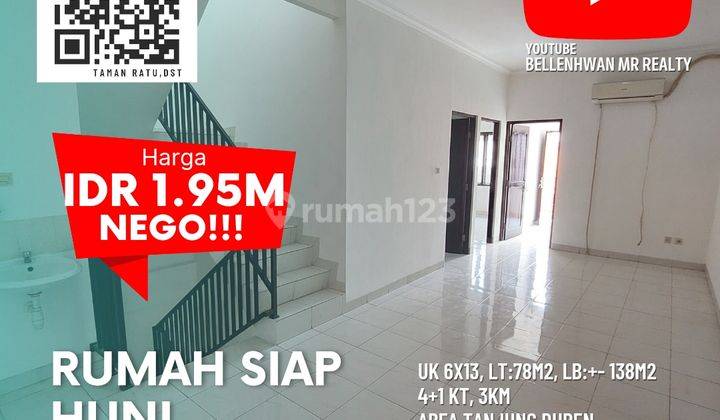 **RUMAH SIAP HUNI 2.5LT BARU RENOVASI DI TJ DUREN JAKBAR** 1