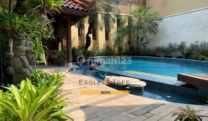 Rumah Mewah Desain Etnik Jawa Bali dengan Private Pool di Bintaro  1