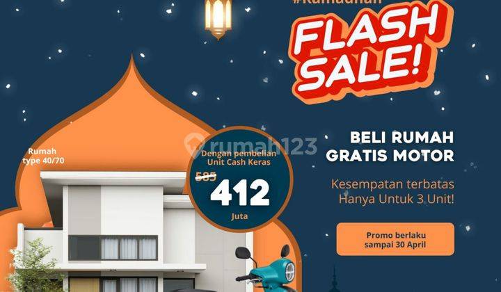 Hunian murah promo terbaik free tv LED & potongan harga 10jt 2