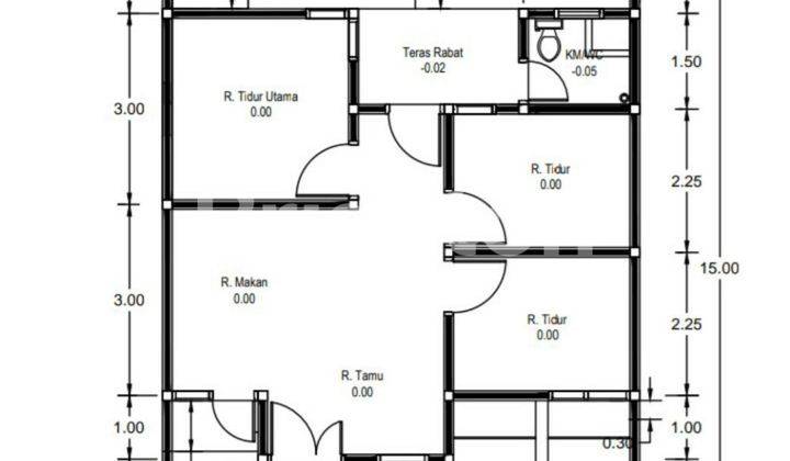 RUMAH 1 LANTAI DI PERUMAHAN GRIYA EDELWEIS - MOJOLABAN 2