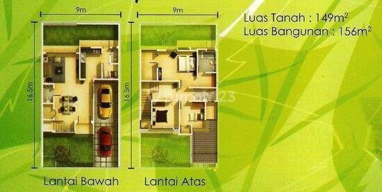 Rumah full furnished & renoved 2lt 148m 9x17 type 4KT cluster depan JGC Jakarta Garden City 2