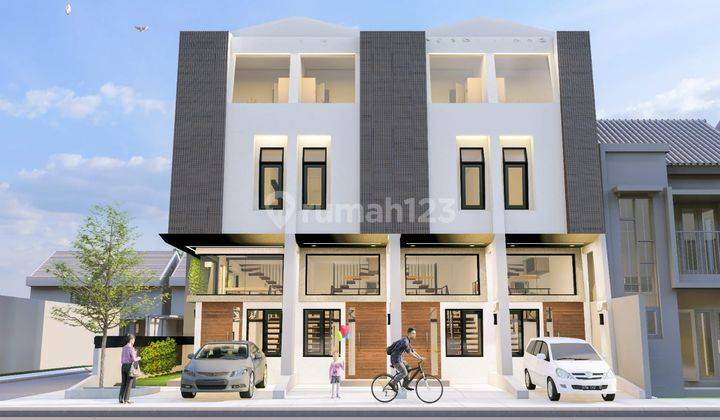 Rumah 3.5 lantai inden minimalis dijaman now ada mezazine, roof top (Irw.P) 1