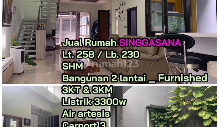 Jual Rumah Furnished Terawat Singgasana Siap huni 1