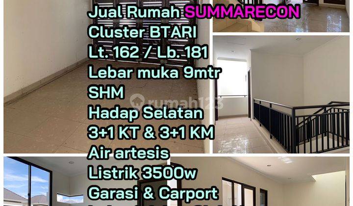 Jual Rumah Summarecon Cluster Btari 1