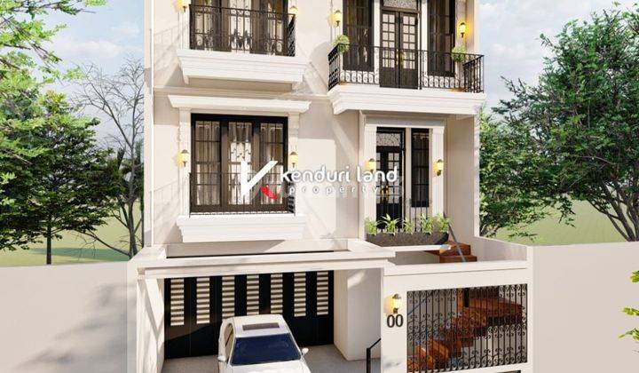 RUMAH MODERN MINIMALIS  DALAM CLUSTER  BANGUNAN 3 LANTAI  2