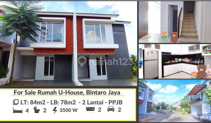 Rumah Modern Minimalis 2 Lt Cluster U-house Bintaro Jaya Tang Sel 1