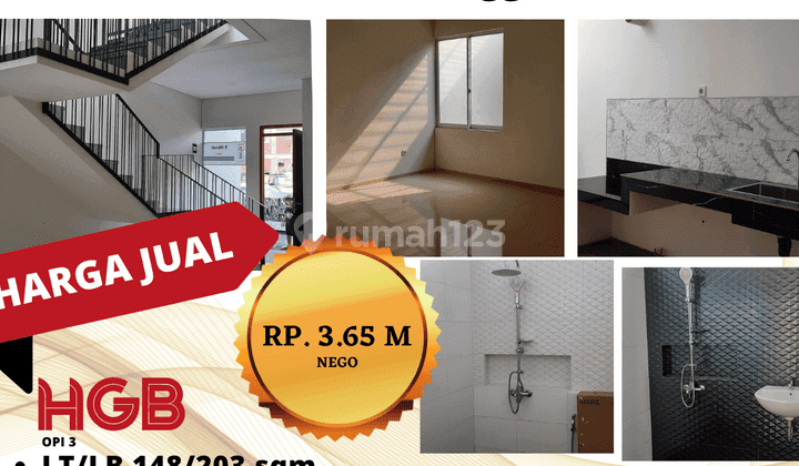 Rumah 2 Lantai Baru Unfurnished HGB di Singgasana Pradana, Bandung 2