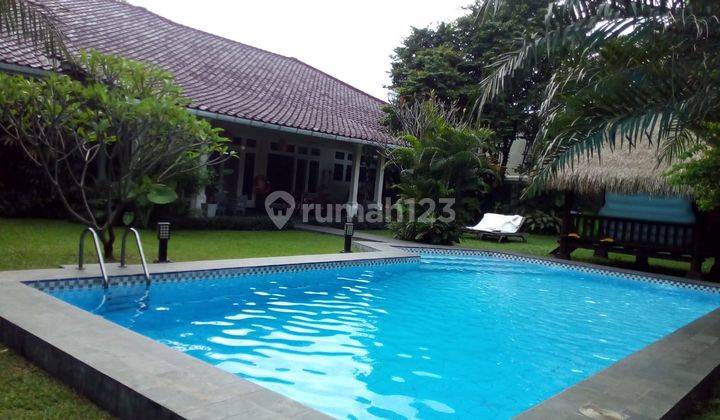 Rumah kolam renang super nyaman asri Kemang 1