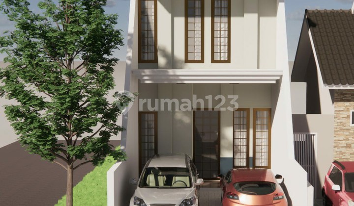 RUMAH MINIMALIS MEDOKAN  SAWAH GAYA AMERICAN STYLE