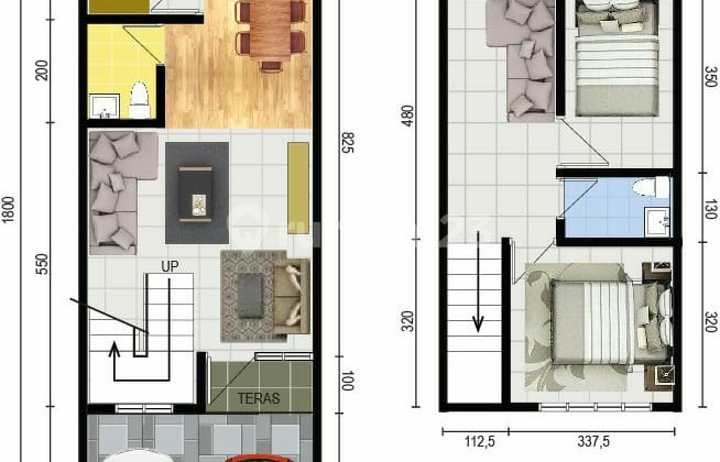 RUMAH MINIMALIS MEDOKAN  SAWAH GAYA AMERICAN STYLE 2