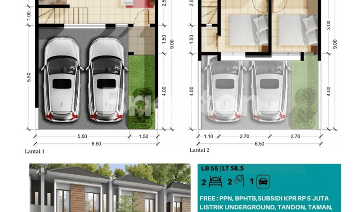 RUMAH 2 LANTAI LIDAH WETAN + DEKST PINTU TOL DRIYOREJO SURABAYA 2