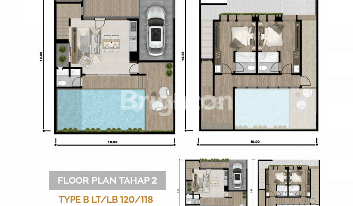 VILLA BALI, RATNAMAYA HOME RESORT 2BR TYPE B03 & B05 SEMI FURNISH 2