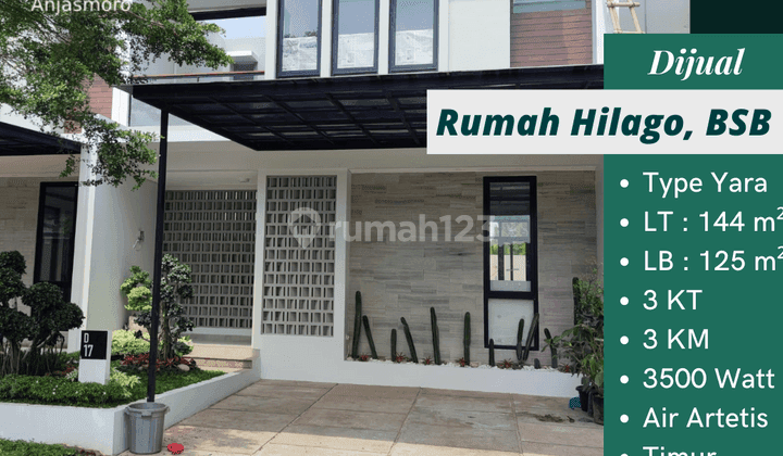 Dijual Rumah 2 Lt Hilago Bsb 1