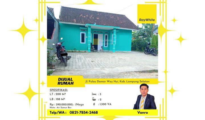 Rumah dengan Tanah 200m2 Jalan Pulau Damar Sukarame 1