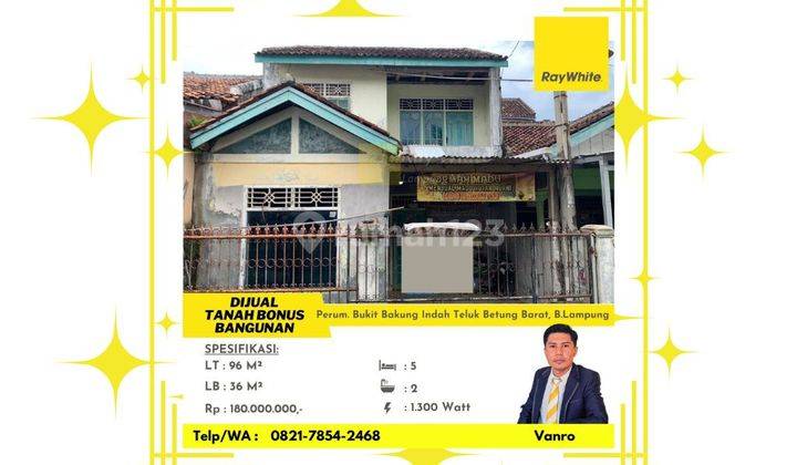 Rumah harga tanah saja di Teluk Betung Bandar Lampung 1