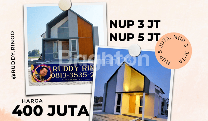 MILIKI RUMAH MURAH SURYA BREEZE GEDANGAN HARGA 400JUTA AN 1