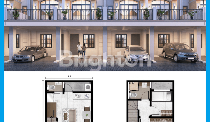 RUMAH BUKIT NIRMALA PIK 2 TIPE AZALEA 4.5 X 10 M, LT : 45 M2, LB : 75 M2 1