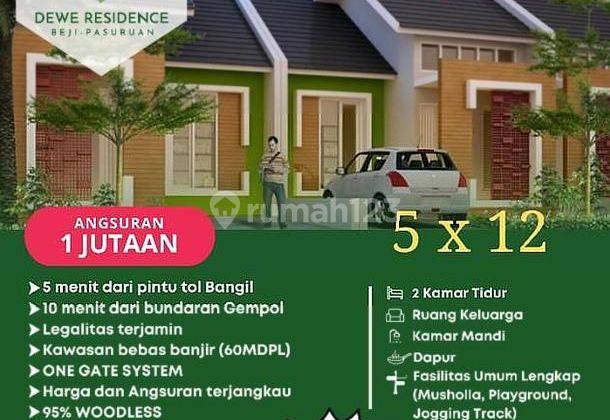 Dewe residence, beji pasuruan, utj 1jt free biaya2 angsuran 1jtan 2