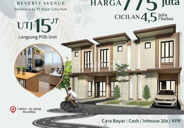 Baverly Avenue, rumah 2 lantai nol jalan raya MERR gunung anyar 1