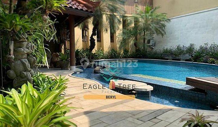 Rumah Mewah Konsep Thropical Ethnic Jawa Bali Private Pool 1