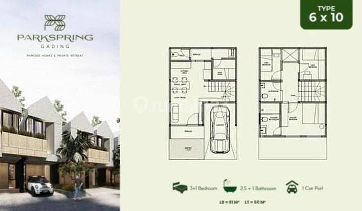 Rumah Modern Type Villa (6x10), Park Spring, Kelapa Gading 2