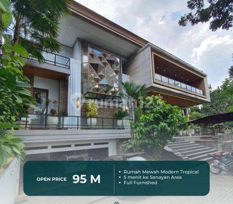 Rumah mewah Bergaya Modern Tropikal 2lantai + basement + rooftop city view ,city Light 2