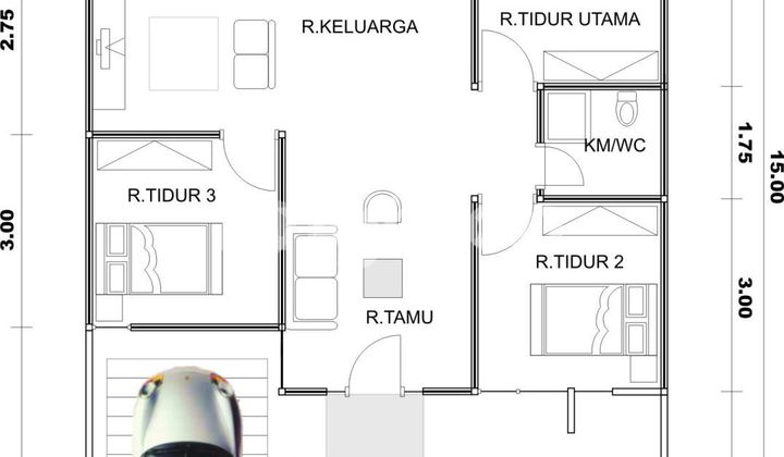 RUMAH DI PERMATA JINGGA 2