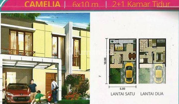 Rumah 2 Lantai Luas 6x10 60m2 Type 2+1KT di Cluster Magenta PIK2 Tangerang 2