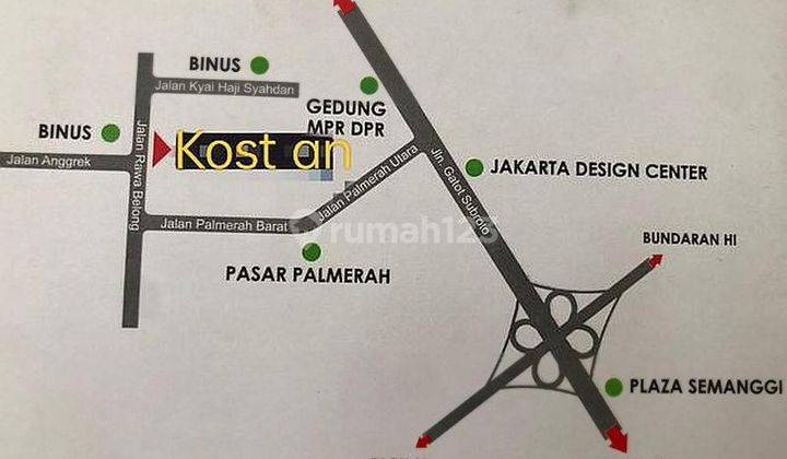 Kost an Binus Palmerah Kemanggisan Jakarta Barat 2 menit jalan kaki sampai kampus 2