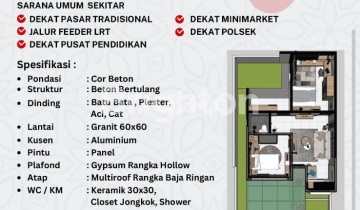 RUMAH BARU, CANTIK, MURAH, BISA KREDIT DI SEMATANG BORANG 2